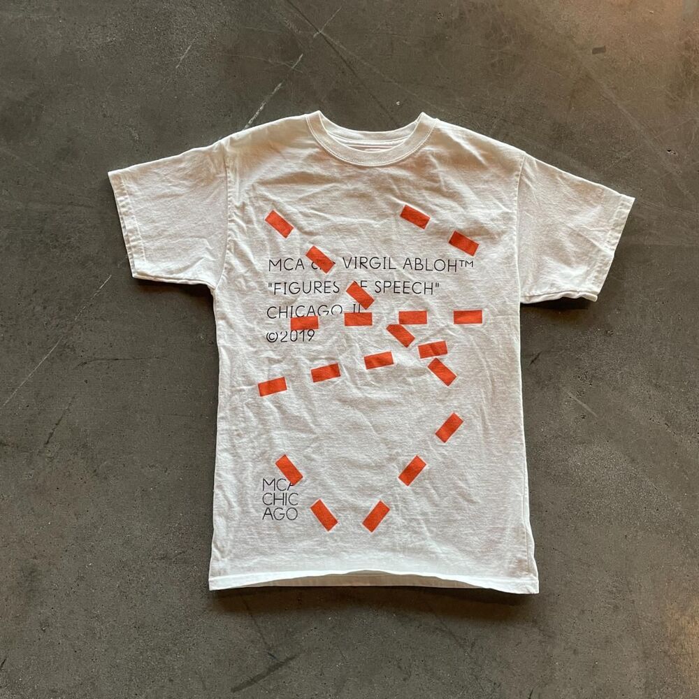 Virgil Abloh Off White MCA Chicago "Figures of Speech" tee youth Large